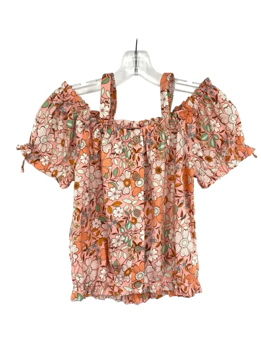Amy Byer Girl’s Daisy Floral Printed Beach Pants and Top Set